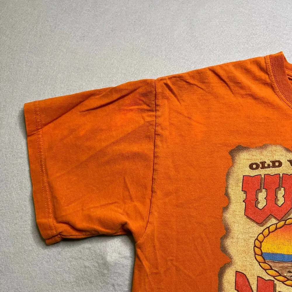 2005 Willie Nelson Whiskey For My Men Beer For My Horses T‎ Shirt Large Orange
